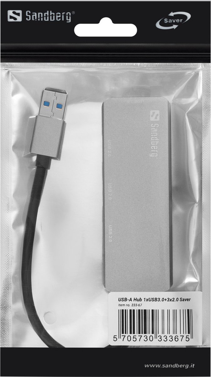 Usb hub sandberg a hub 1xusb3 0 2 orig - Sandberg 333-67 Hub 1Xusb3.0+3X2.0 Saver USB-A USB-hub