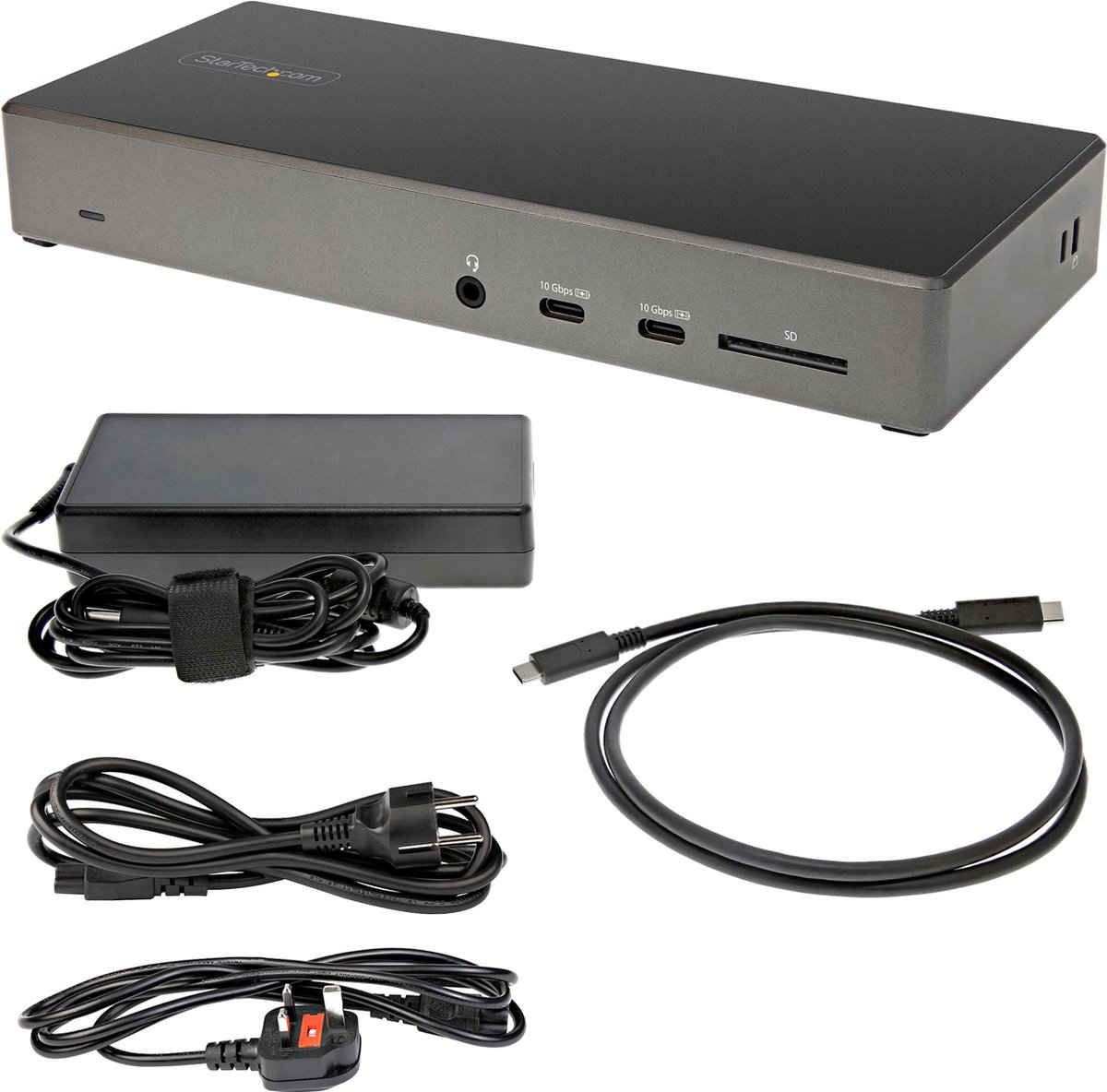 Usb hub startech dk31c2dhspdue 4 orig - StarTech.com Dk31C2Dhspdue USB-C Dockingstation (zwart)