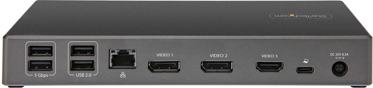 Usb hub startech dk31c2dhspdue 8 orig - StarTech.com Dk31C2Dhspdue USB-C Dockingstation (zwart)