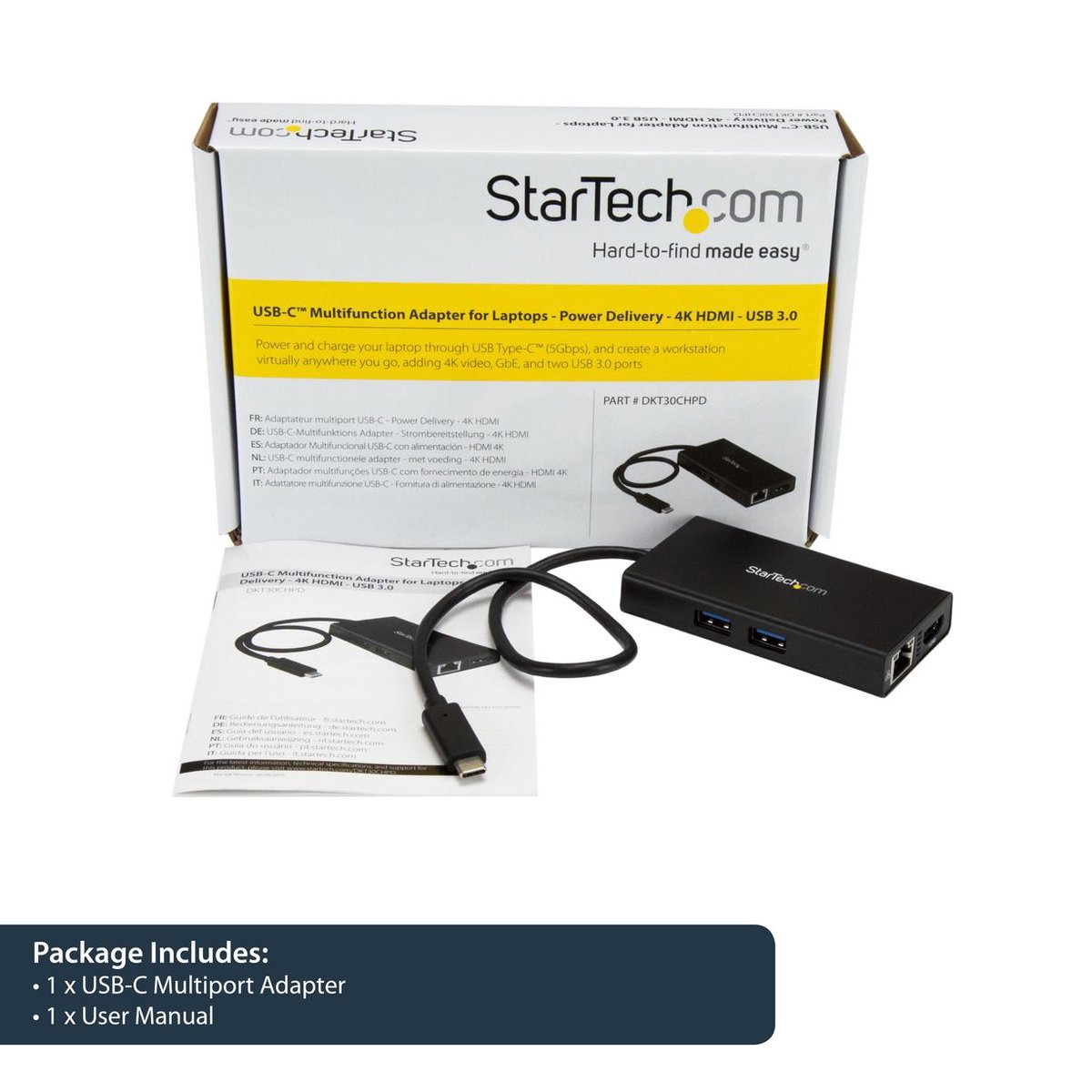 Usb hub startech dkt30chpd black 6 10 orig - StarTech.com Dkt30Chpd Black 60 W USB-C Dockingstation