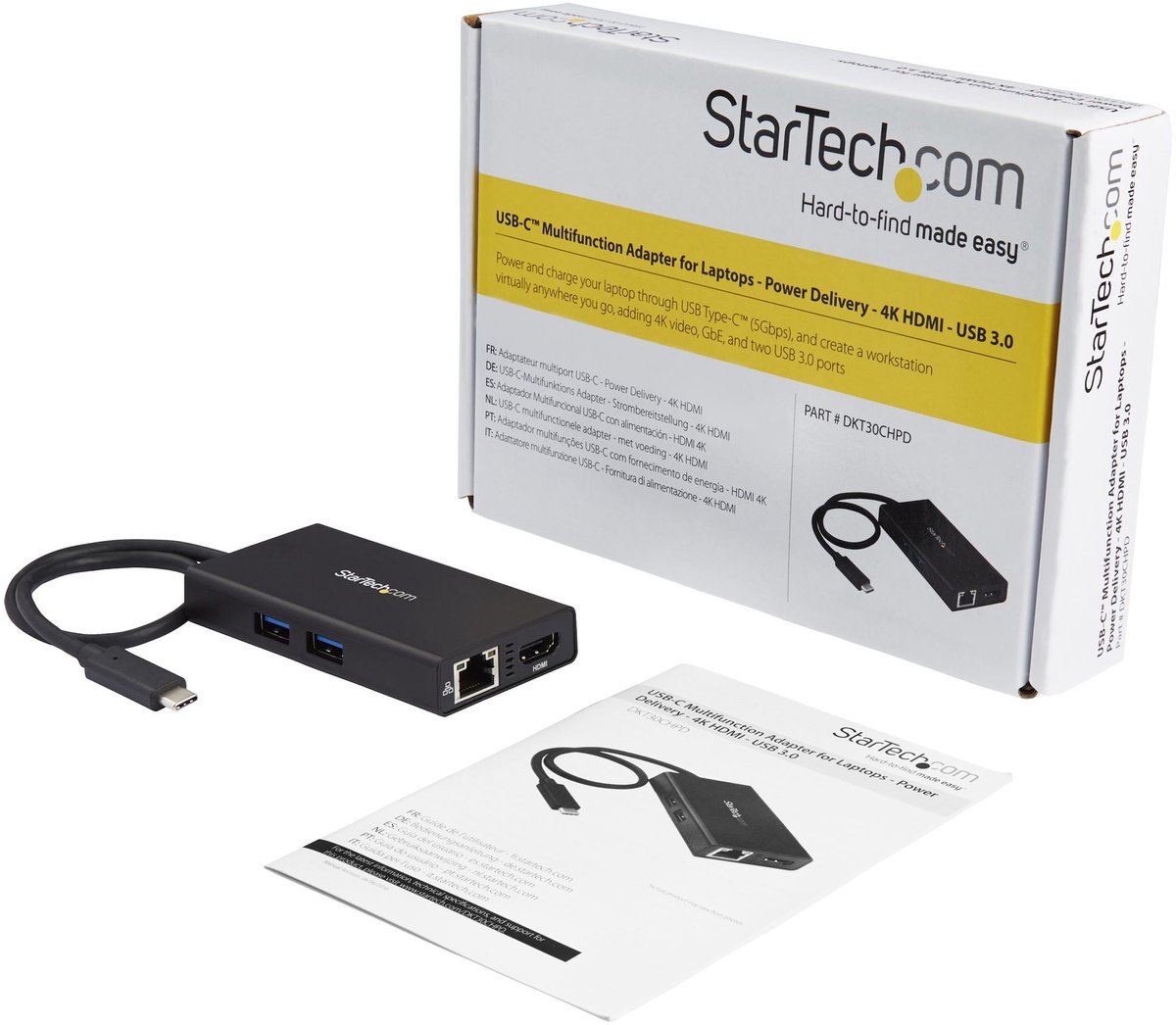 Usb hub startech dkt30chpd black 6 2 orig - StarTech.com Dkt30Chpd Black 60 W USB-C Dockingstation
