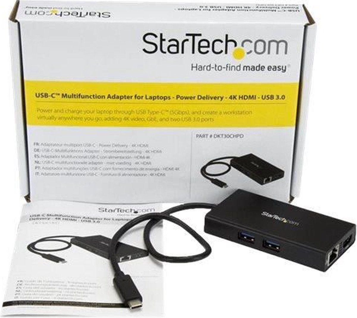 Usb hub startech dkt30chpd black 6 6 orig - StarTech.com Dkt30Chpd Black 60 W USB-C Dockingstation