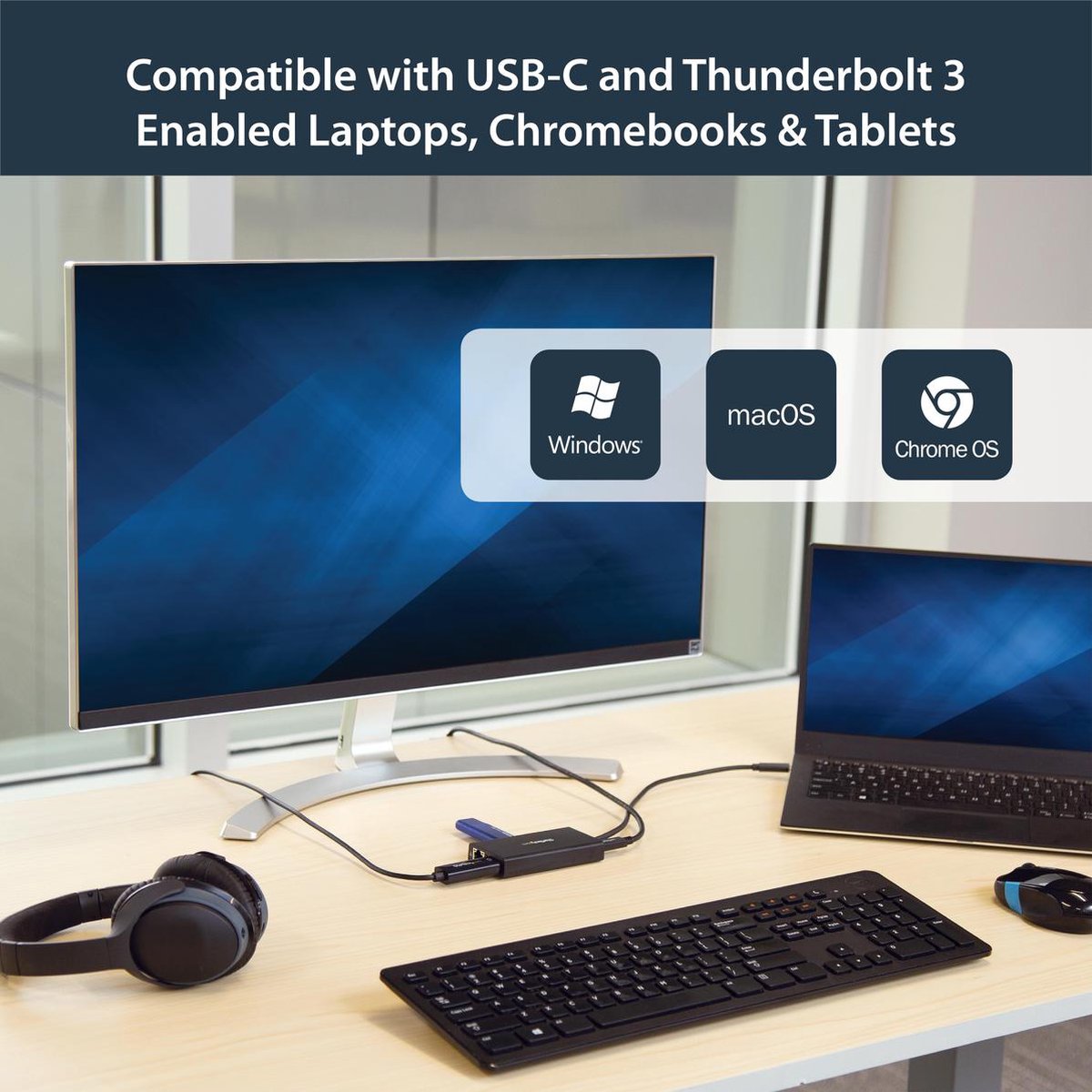 Usb hub startech dkt30chpd black 6 8 orig - StarTech.com Dkt30Chpd Black 60 W USB-C Dockingstation