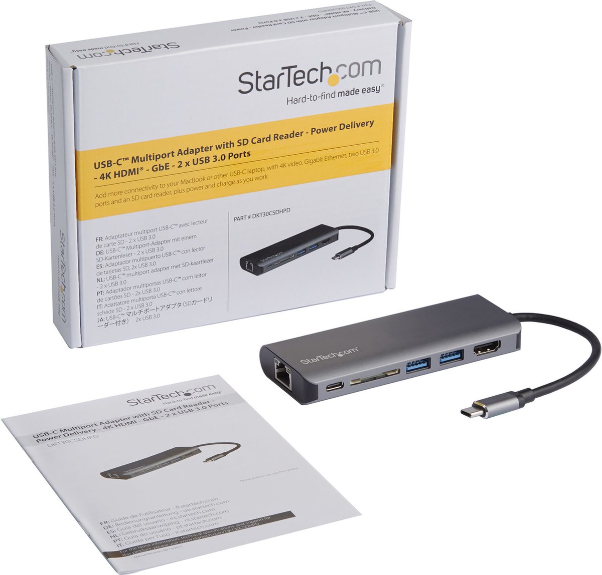 Usb hub startech dkt30csdhpd grey 2 orig - StarTech.com Dkt30Csdhpd Grey 60 W USB-C Dockingstation