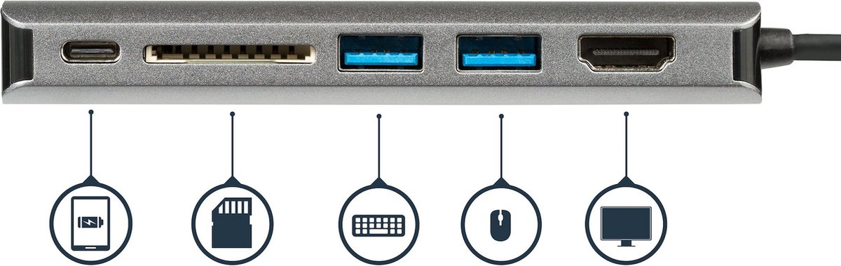 Usb hub startech dkt30csdhpd grey 4 orig - StarTech.com Dkt30Csdhpd Grey 60 W USB-C Dockingstation