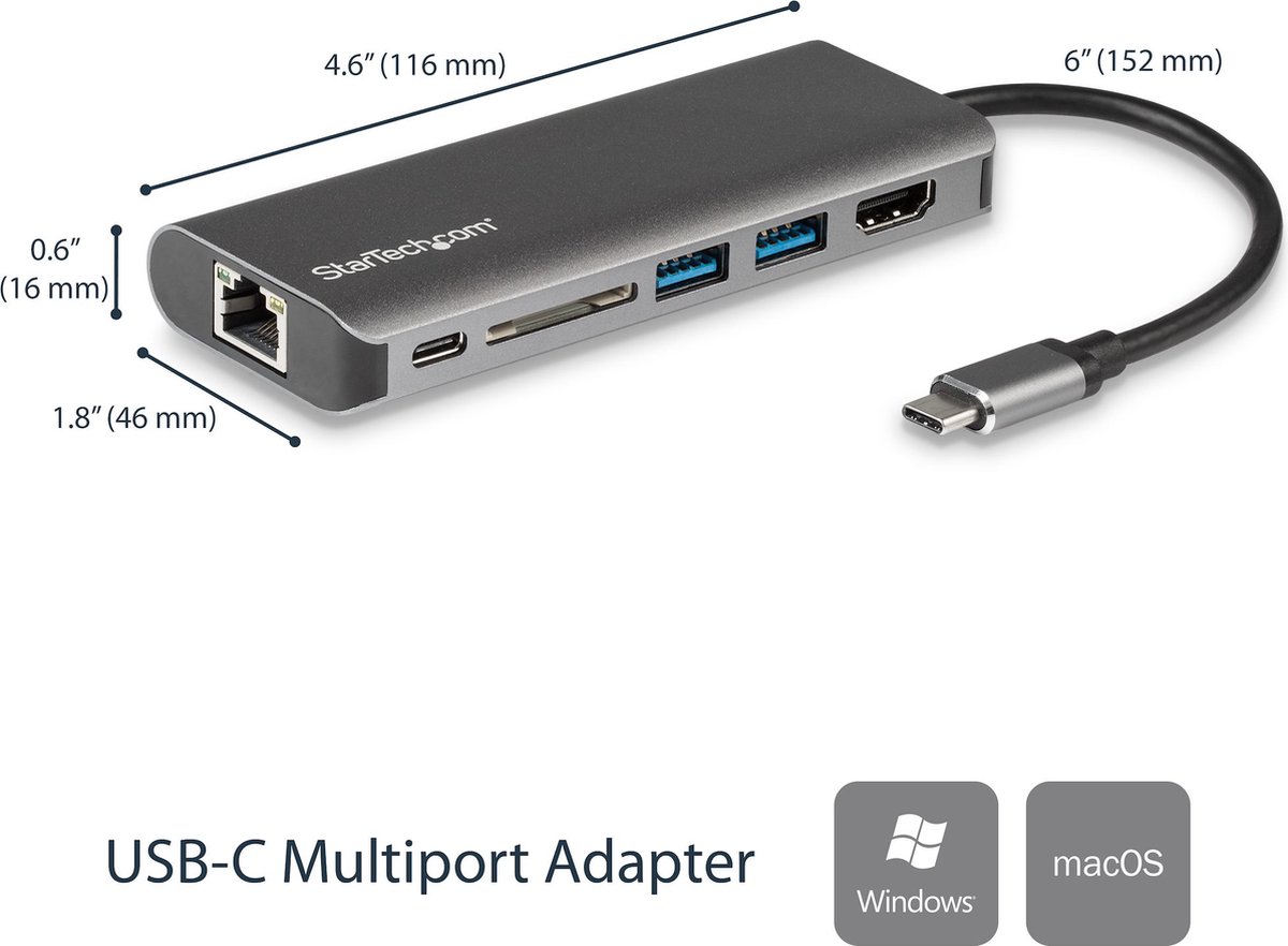 Usb hub startech dkt30csdhpd grey 5 orig - StarTech.com Dkt30Csdhpd Grey 60 W USB-C Dockingstation