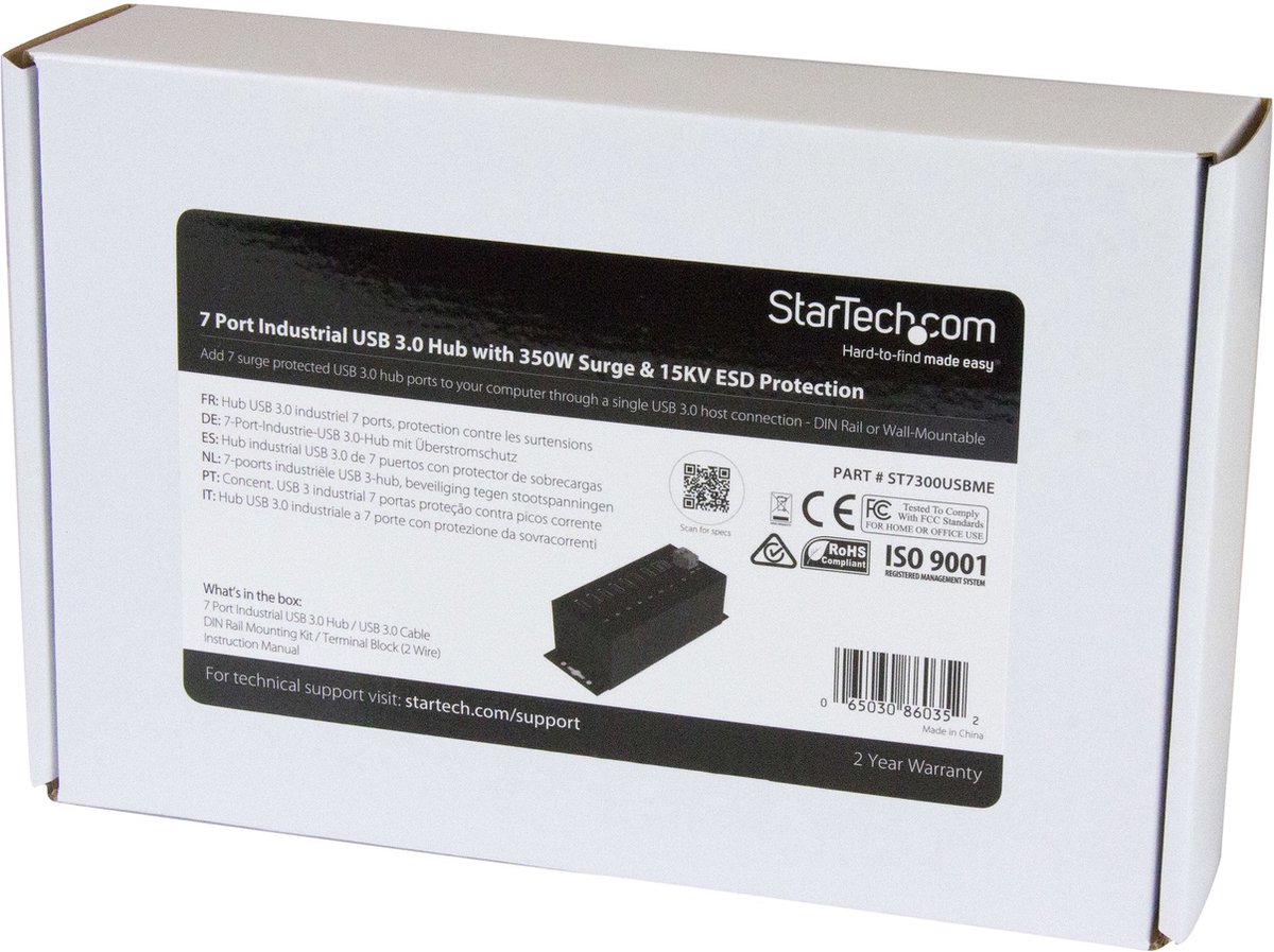 Usb hub startech hb30a7ame black 5 orig - StarTech.com Hb30A7Ame USB-A USB-hub (zwart)