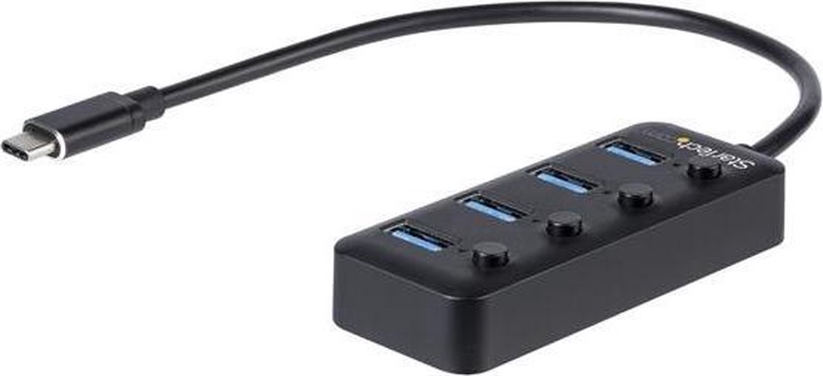 Usb hub startech hb30c4aib black 6 orig - StarTech.com Hb30C4Aib USB-C USB-hub (zwart)