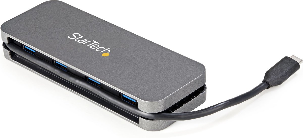 Usb hub startech hb30cm4ab black g 2 orig - StarTech.com Hb30Cm4Ab USB-C USB-hub (grijs)
