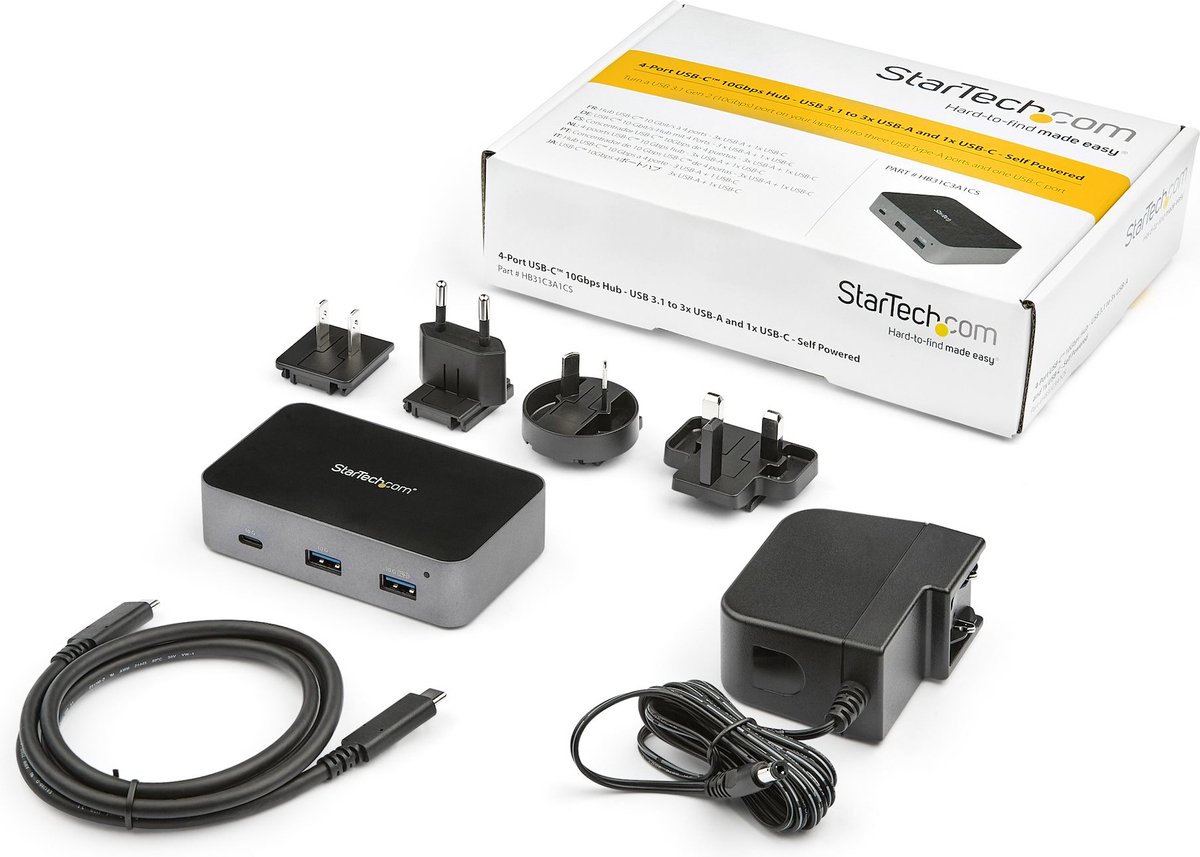 Usb hub startech hb31c3a1cs black 5 orig - StarTech.com Hb31C3A1Cs Black Grey USB-C USB-hub