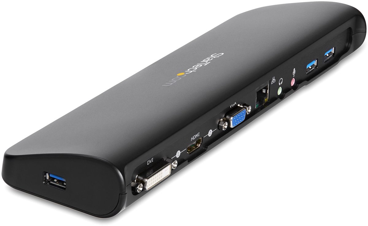 Usb hub startech usb3sdockhdv 7 orig - StarTech.com Usb3Sdockhdv USB-A Dockingstation (zwart)