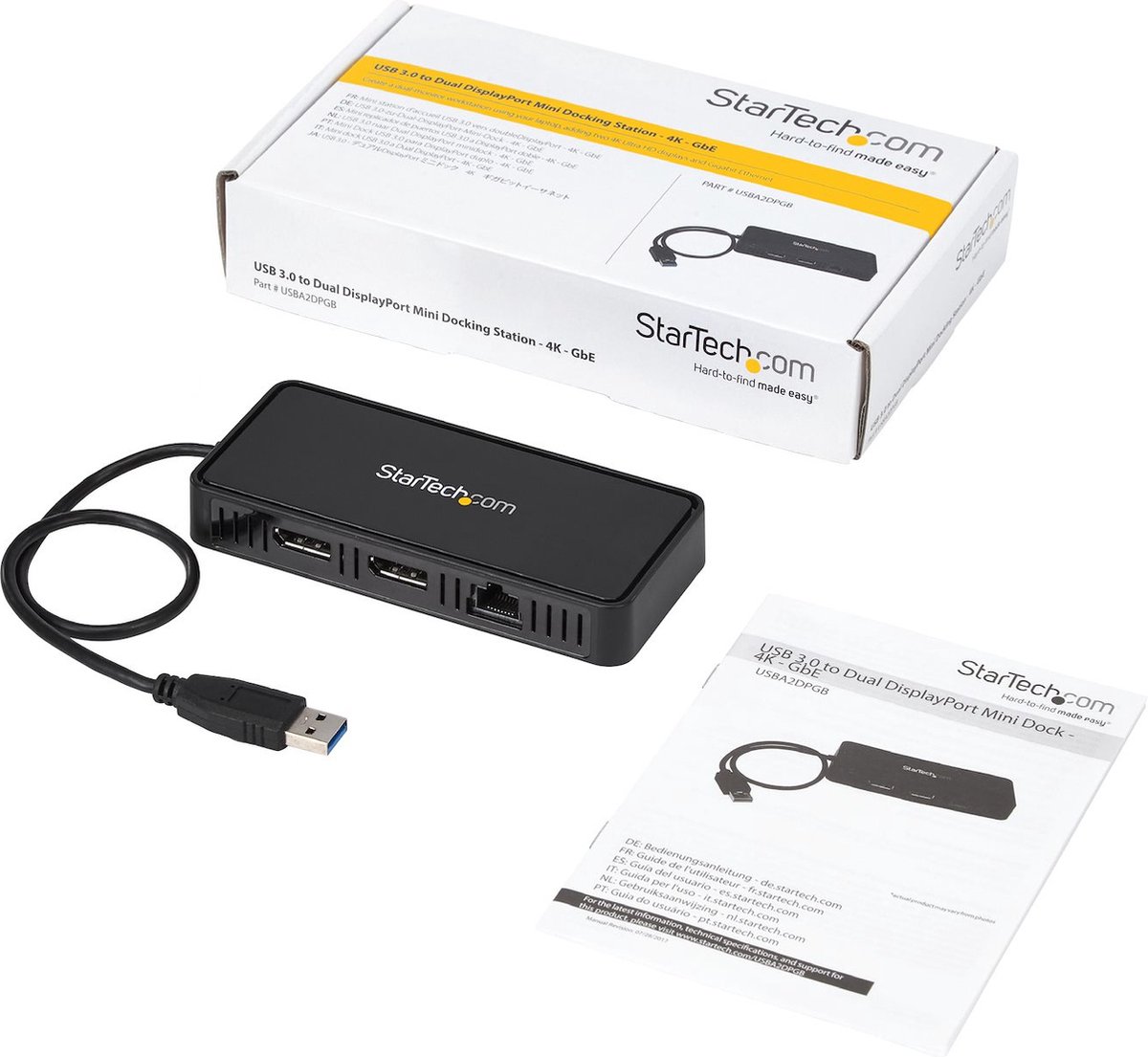 Usb hub startech usba2dpgb 2 orig - StarTech.com Usba2Dpgb USB-A USB-hub (zwart)