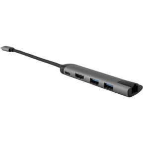 Verbatim 49141 interface hub usb 3 0 3 orig - Verbatim 49141 USB-C Dockingstation (zilver)