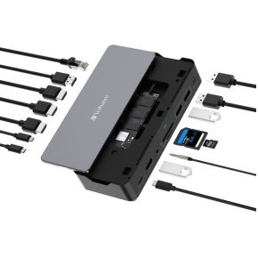 Verbatim cds 15s bedraad usb 3 2 4 orig - Verbatim 32173 USB-C Dockingstation (zwart)