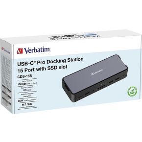 Verbatim cds 15s bedraad usb 3 2 5 orig - Verbatim 32173 USB-C Dockingstation (zwart)