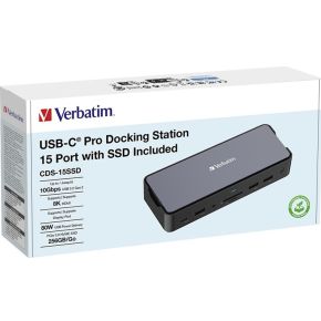 Verbatim cds 15ssd bedraad usb 3 2 5 orig - Verbatim 32174 USB-C Dockingstation (zwart)