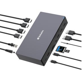 Verbatim cds 17 bedraad usb 3 2 3 orig - Verbatim 32172 USB-C Dockingstation (zwart)