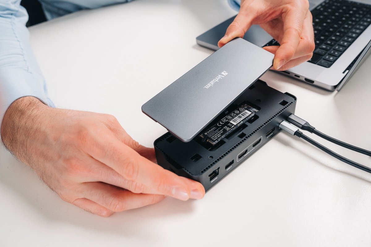 Verbatim pro cds 15ssd dockingstation 2 3 orig - Verbatim Pro Cds-15Ssd USB-C Dockingstation (zwart)