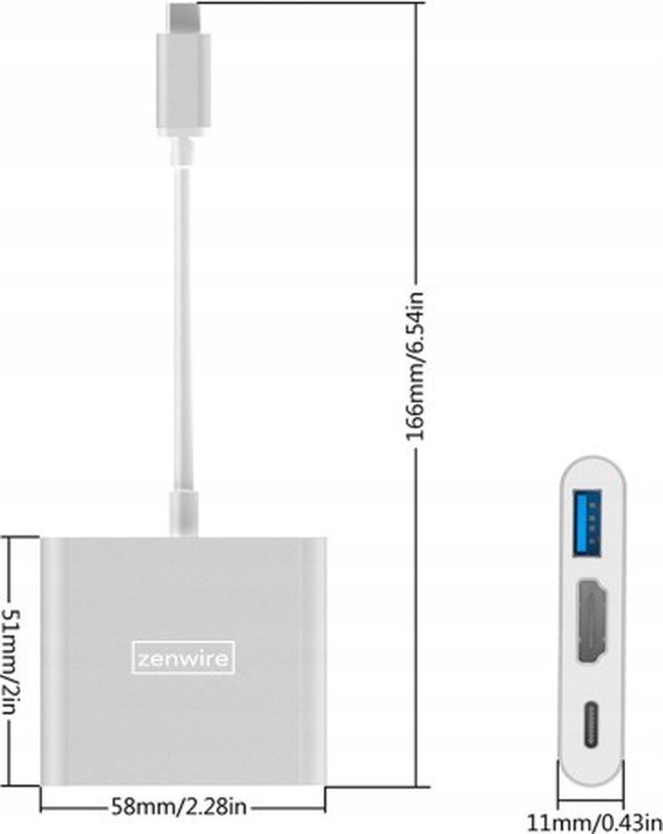 Zenwire 3 in 1 usb c hub 9 orig - Zenwire USB-C Dockingstation