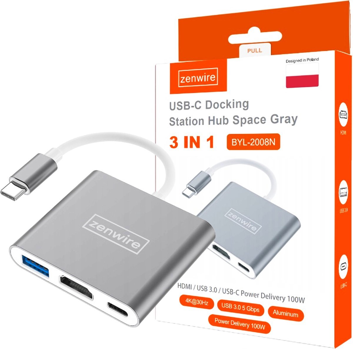 Zenwire 3 in 1 usb c hub