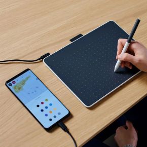 Wacom intuos one medium grafische ta 3 orig - Wacom CTC6110WLW1B 216x135 mm Tekentablet (wit)