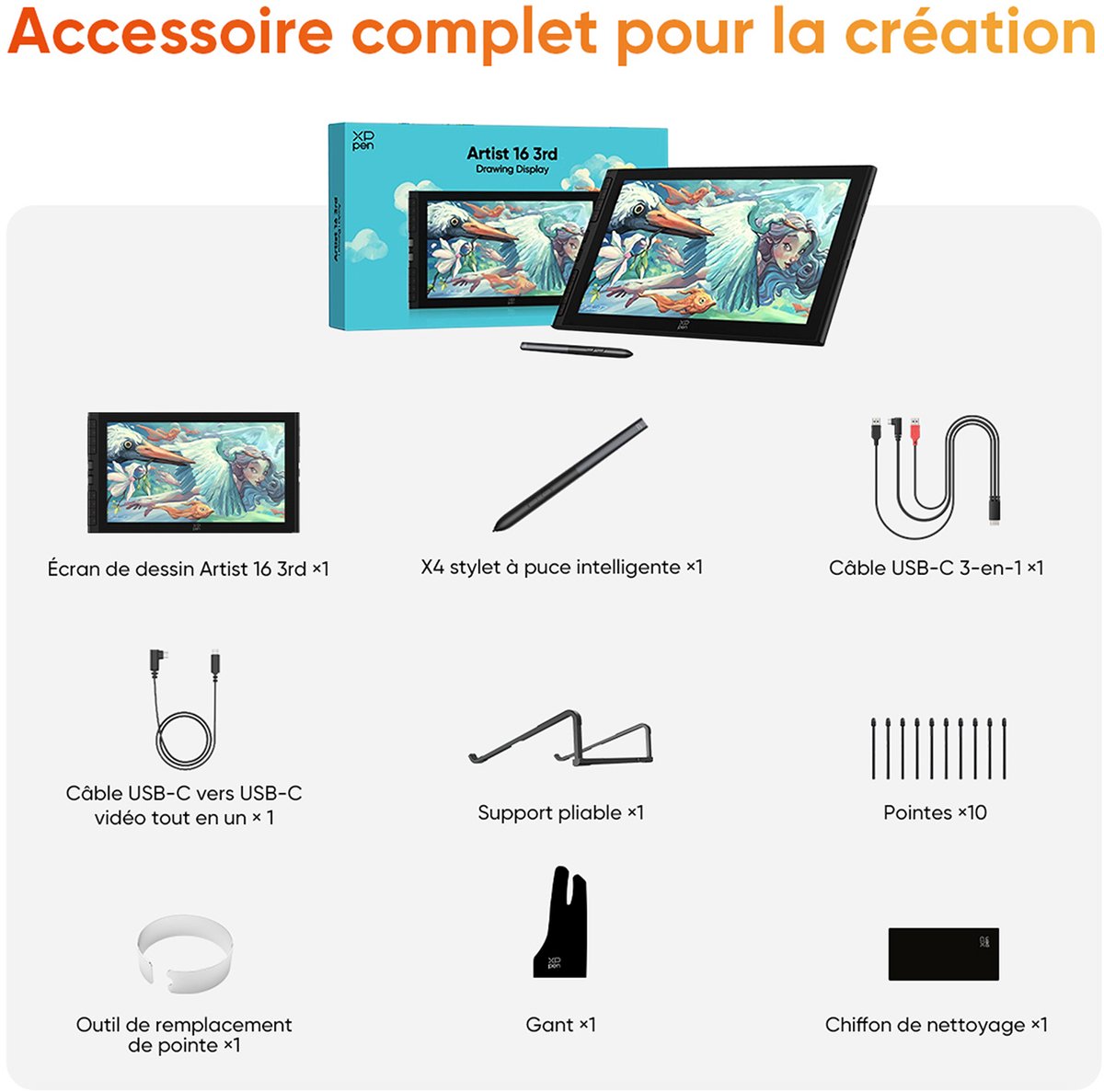 Xppen artist 16 3rd grafisch tablet 2 orig - XPPen Artist 16 3Rd Grafisch Tablet Met 15.4" Tekenscherm (zwart)