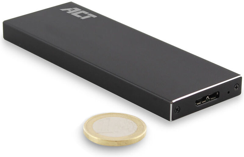 Act connectivity m 2 sata ssd behuizing externe 3 orig - ACT Connectivity M.2 SATA SSD USB-A 5Gbps Schijfbehuizing (zwart)