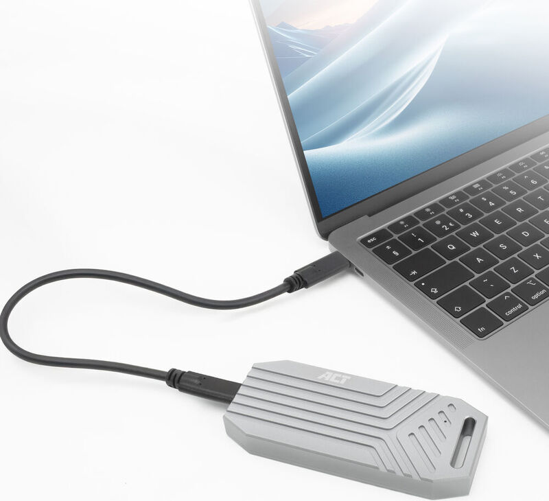 Act connectivity usb 40gbps m 2 2280 nvme 5 orig - ACT Connectivity USB M.2 2280 NVMe USB4 40Gbps Schijfbehuizing (grijs)