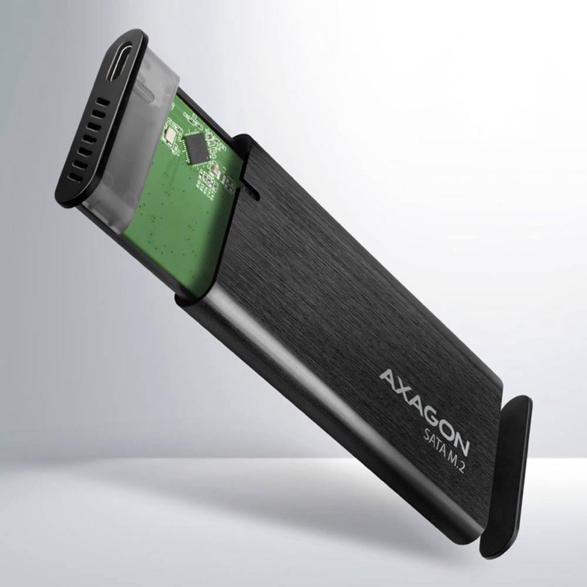 Axagon eem2 sbc usb c 3 2 5 orig - AXAGON Eem2-Sbc 3.2 Gen 2 M.2 USB-C 10Gbps Schijfbehuizing (zwart)