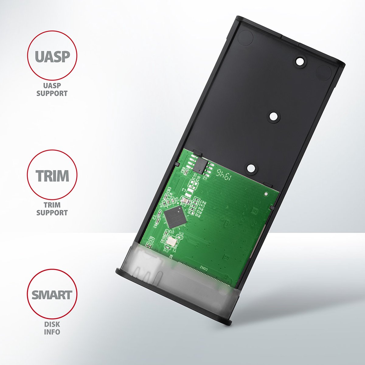 Axagon eem2 sbc usb c 3 2 9 orig - AXAGON Eem2-Sbc 3.2 Gen 2 M.2 USB-C 10Gbps Schijfbehuizing (zwart)