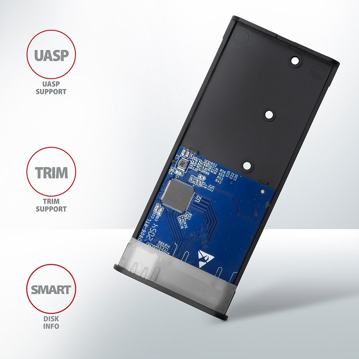 Axagon eem2 sg2 raw box m 2 10 orig - AXAGON Eem2-Sg2 Raw Box M.2 USB-C 10Gbps Schijfbehuizing (grijs)