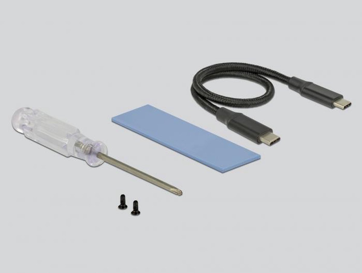 Delock externe behuizing voor m 2 nvm 5 orig - DeLOCK Externe behuizing voor M.2 USB-C 10Gbps Schijfbehuizing (zwart)