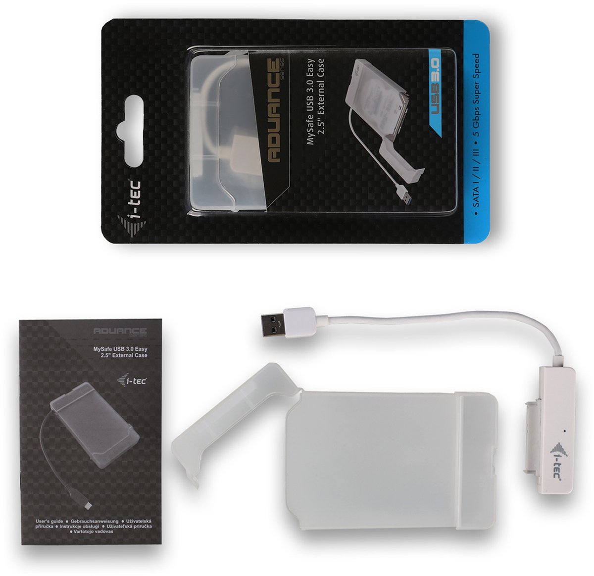 I tec mysafe usb 3 0 easy externe 2 orig - i-tec MySafe USB 3.0 Easy externe USB-A 5Gbps Schijfbehuizing (wit)