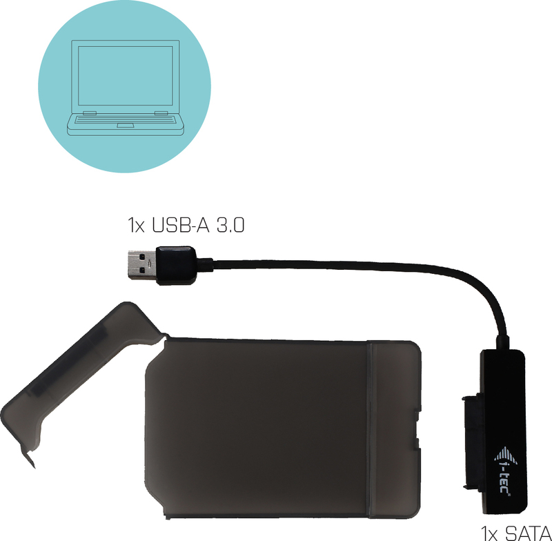 I tec mysafe usb 3 0 easy externe 9559839 6 orig - i-tec MySafe USB 3.0 Easy externe USB-A 5Gbps Schijfbehuizing (zwart)