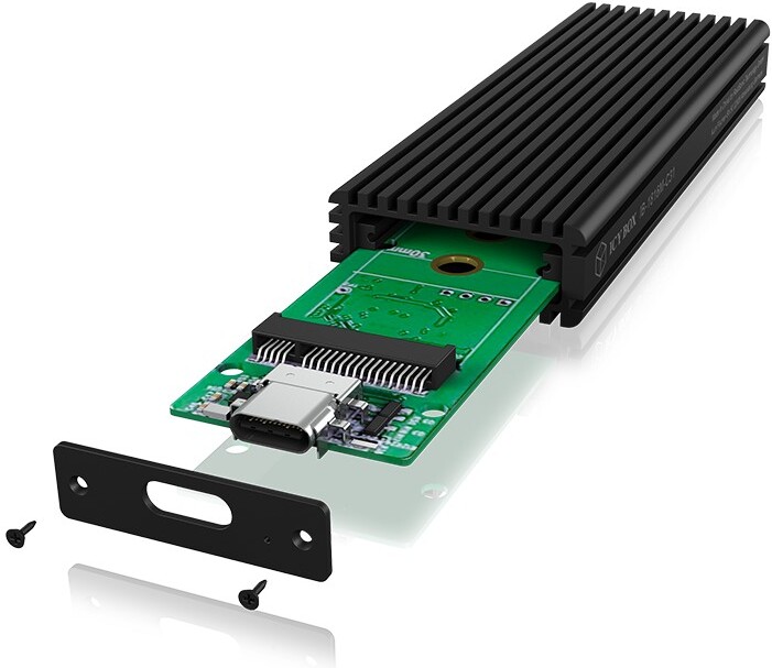 Icy box ib 1816m c31 externe behuizing 4 orig - ICY BOX IB-1816M-C31 externe USB-C 10Gbps Schijfbehuizing (zwart)