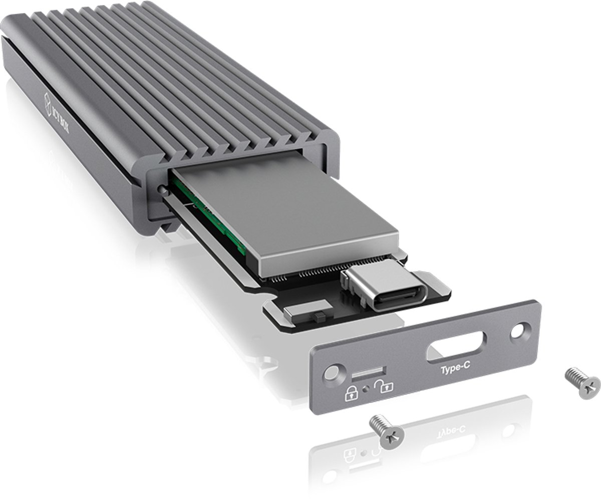 Icy box ib 1817m c31 externe behuizing 2 orig - ICY BOX IB-1817M-C31 externe USB-C 10Gbps Schijfbehuizing (zwart)