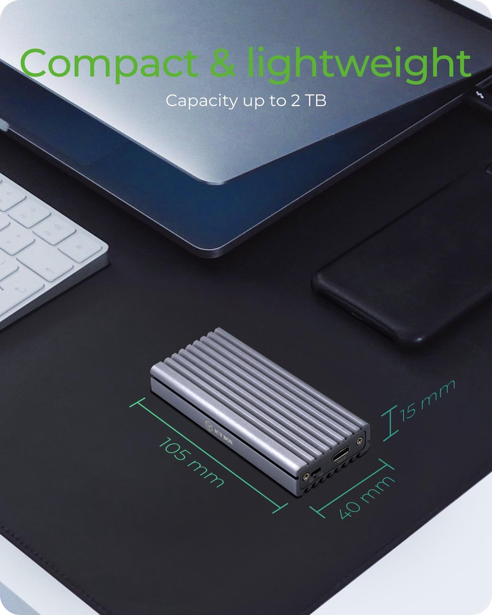 Icy box ib 1817m c31 externe behuizing 3 orig - ICY BOX IB-1817M-C31 externe USB-C 10Gbps Schijfbehuizing (zwart)