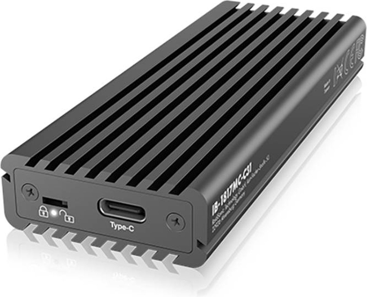 Icy box ib 1817mc c31 externe behuizin 9 orig - ICY BOX IB-1817MC-C31 externe USB-C 10Gbps Schijfbehuizing (zwart)
