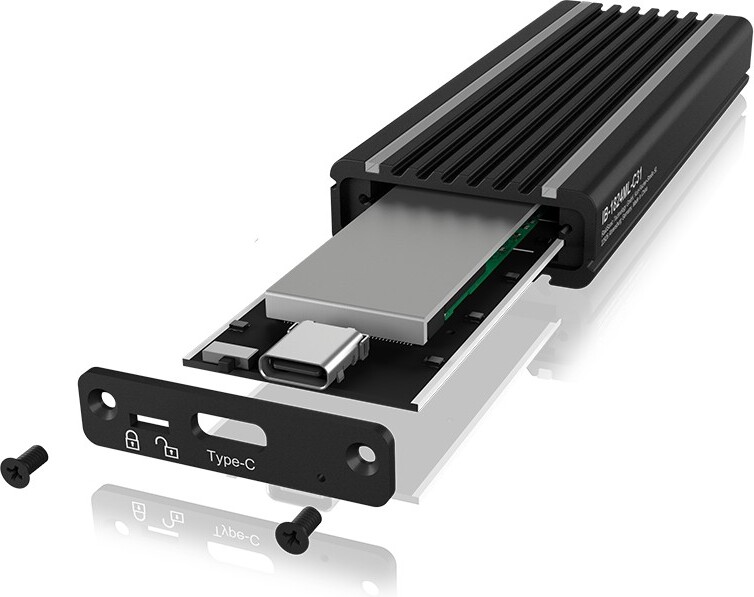 Icy box ib 1824ml c31 externe behuizin 5 orig - ICY BOX IB-1824ML-C31 externe USB-C 10Gbps Schijfbehuizing (zwart)