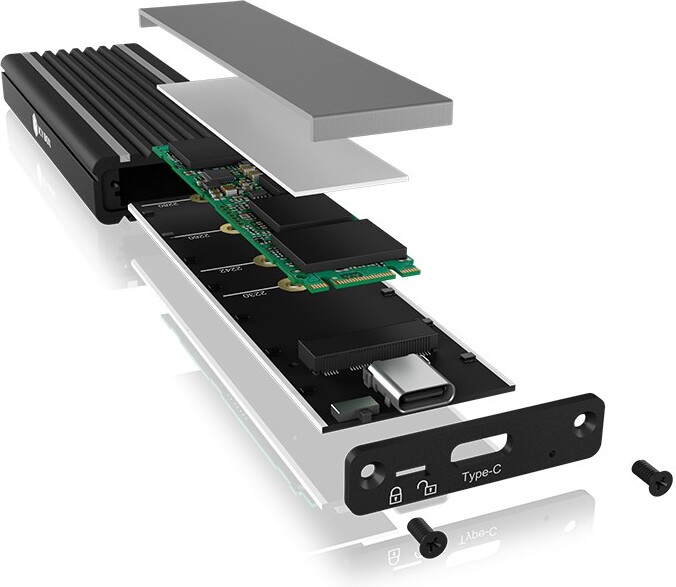 Icy box ib 1824ml c31 externe behuizin 6 orig - ICY BOX IB-1824ML-C31 externe USB-C 10Gbps Schijfbehuizing (zwart)