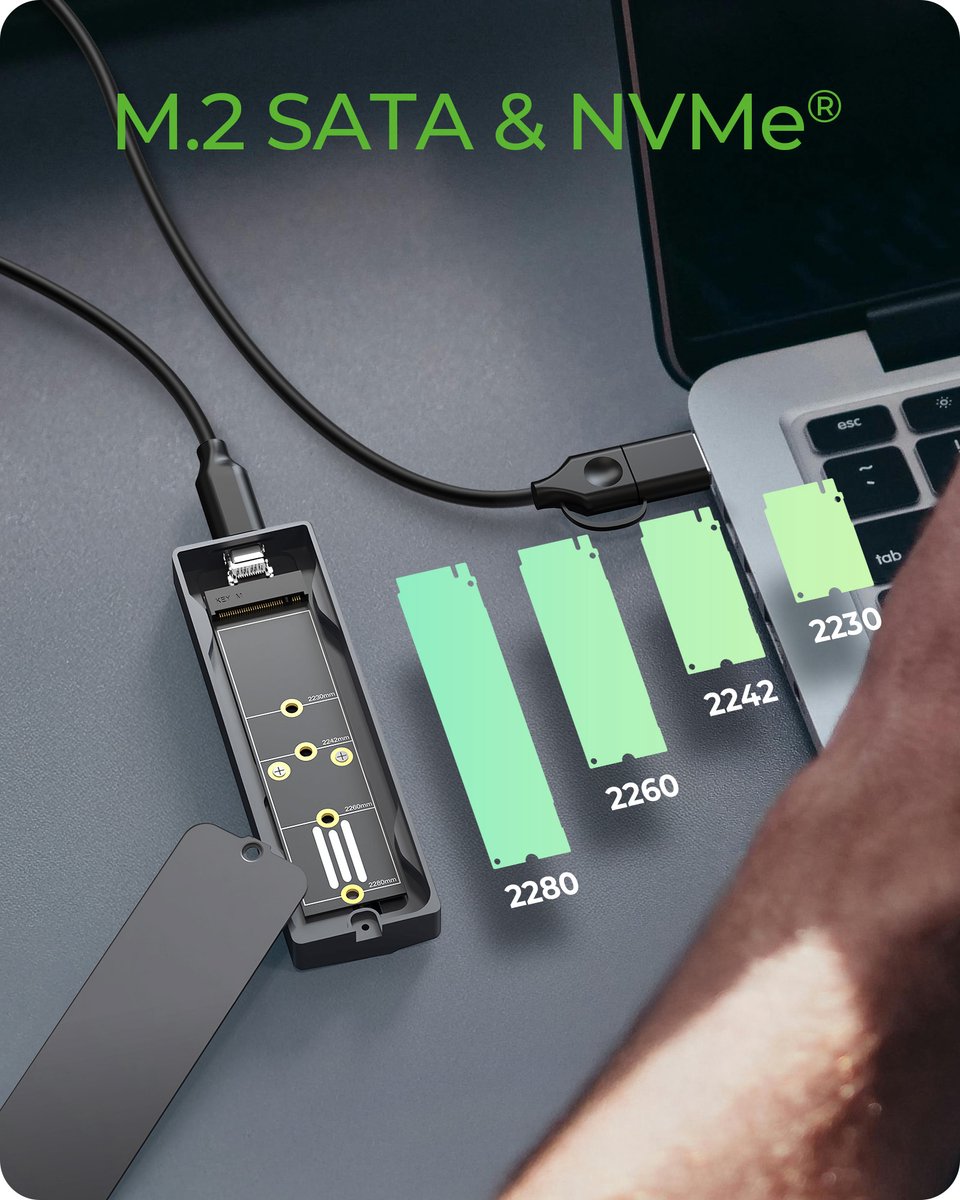 Icy box ib 1826mcl cu31 1 stuk 2 orig - ICY BOX IB-1826MCL-CU31 USB-C 10Gbps Schijfbehuizing (grijs)
