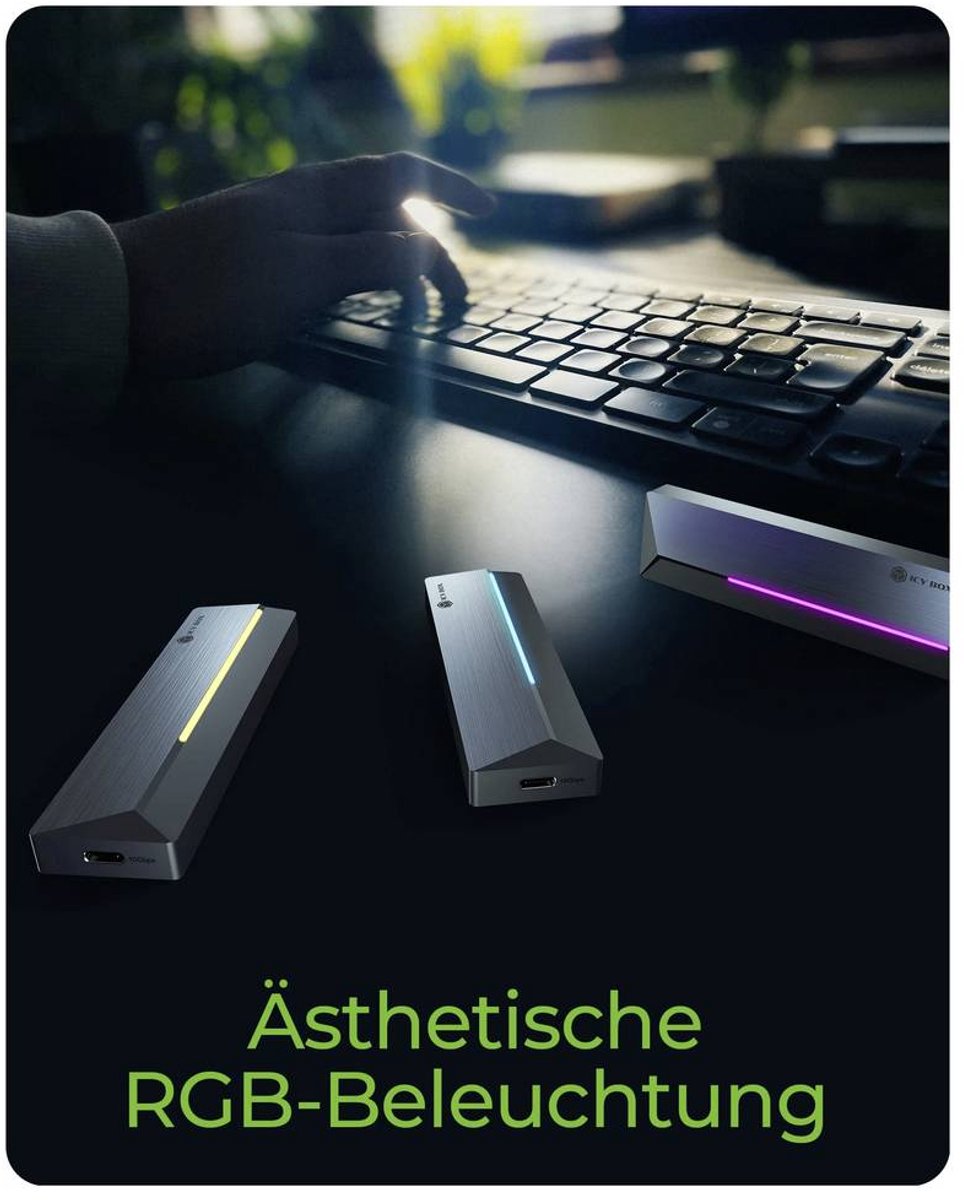 Icy box ib 1826mcl cu31 1 stuk 8 orig - ICY BOX IB-1826MCL-CU31 USB-C 10Gbps Schijfbehuizing (grijs)