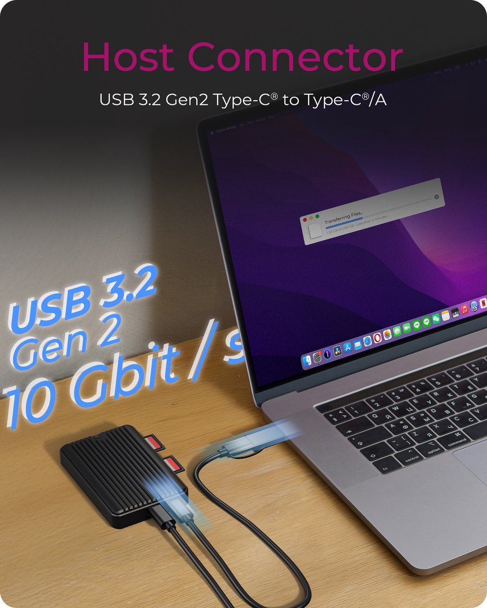 Icy box ib cr602m c31 externe behuizin 4 orig - ICY BOX IB-CR602M-C31 externe USB-C 10Gbps Schijfbehuizing (zwart)