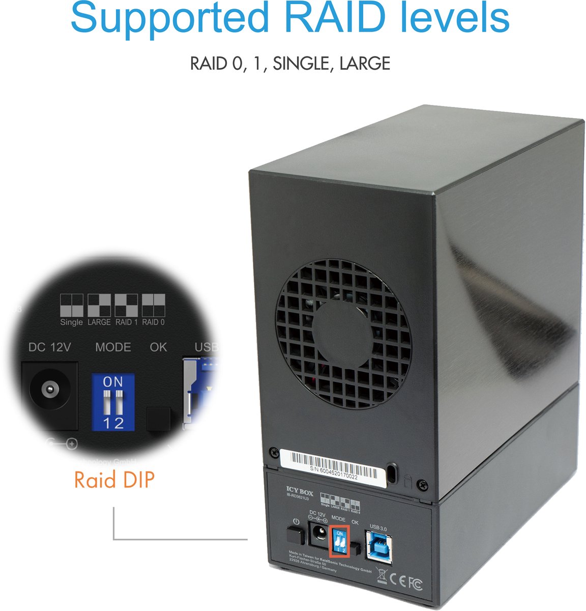 Icy box ib rd3621u3 externe behuizing 2 orig - ICY BOX IB-RD3621U3 externe USB-A 5Gbps Schijfbehuizing (zwart)