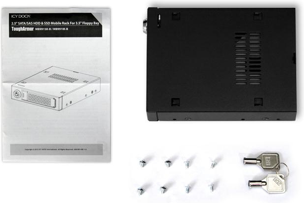 Icy dock 2 5 sata i ii iii 7 orig - Icy Dock 2,5' SATA I/II/III voor 3,5' Wisselframe (zwart)
