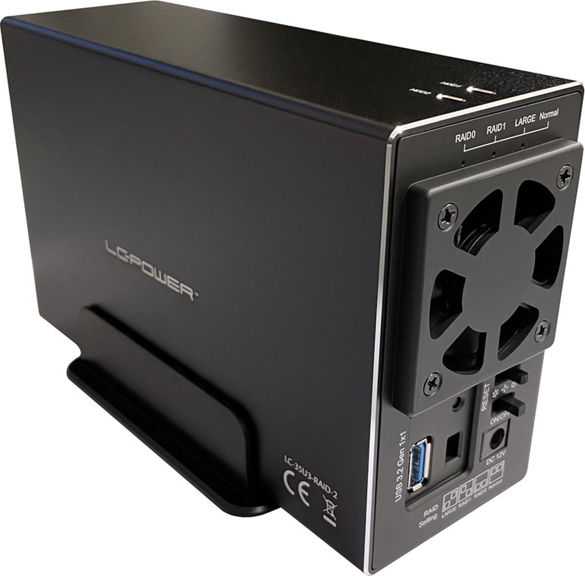 Lc power lc 35u3 raid 2 externe behuizi 6 orig - LC-Power Lc-35U3-RAID-2 Externe USB-A 5Gbps Schijfbehuizing (zwart)