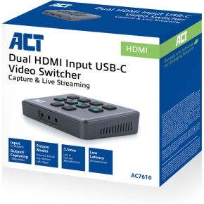 Act dual input usb c video switche 4 orig - ACT AC7610 USB-kaart