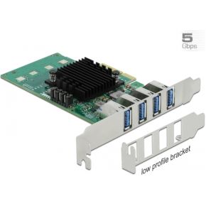 Delock 89048 pci express x4 kaart naa 3 orig - DeLock 89048 4-poorts USB-kaart