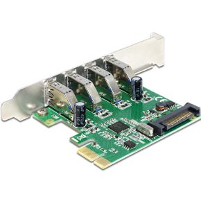 Delock 89360 pci express x1 kaart naa 2 orig - DeLock 89360 4-poorts USB-kaart