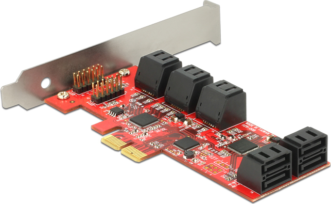 Delock pci express x2 card 10 x 2 orig - DeLock 89384 10-poorts Opslagcontroller